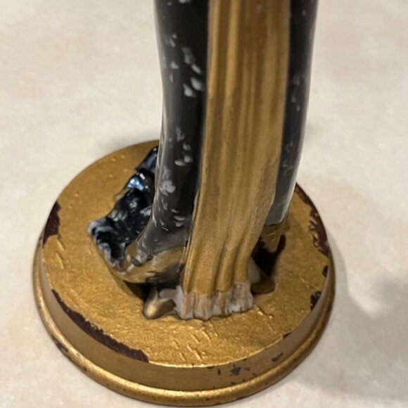 VTG Hand Painted Burlesque Dancer Roaring 20's Style Statue Figurine 11" Tall - Picture 14 of 16